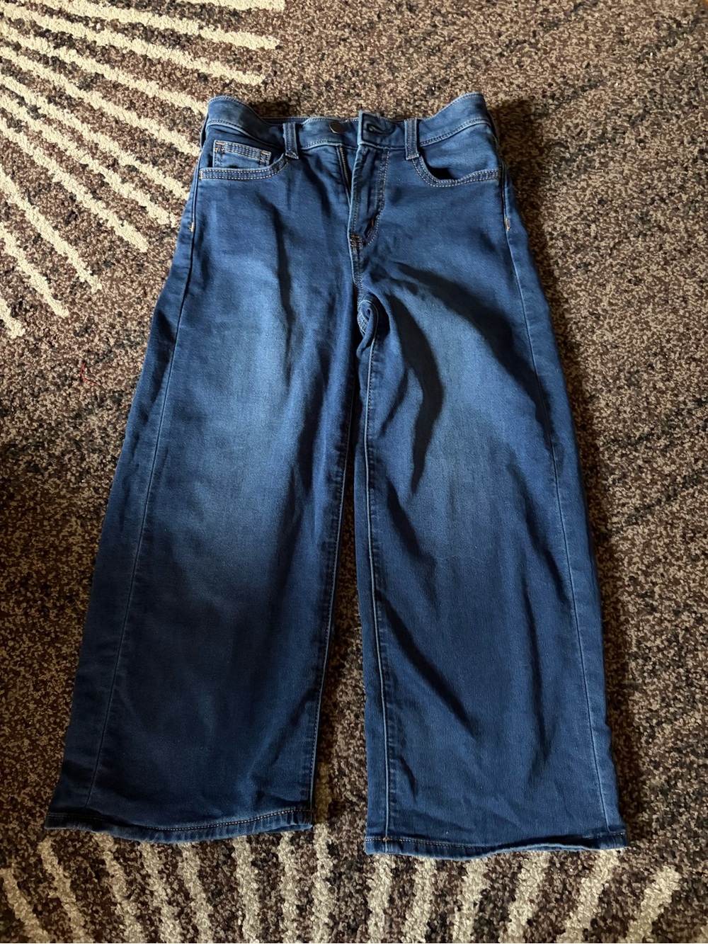 Kid’s Wide-Leg Jeans - Dark Blue